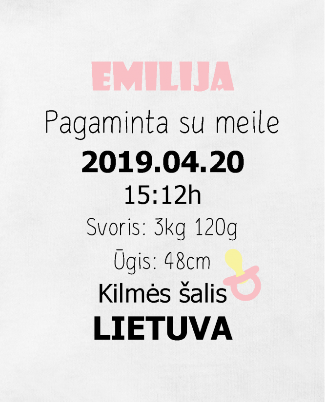 Pagaminta su meile mergaitei